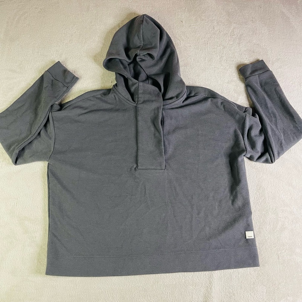 Vuori Bayview Thermal Hoodie Women's Medium Gray Lyocell Polyester Hooded Ladies